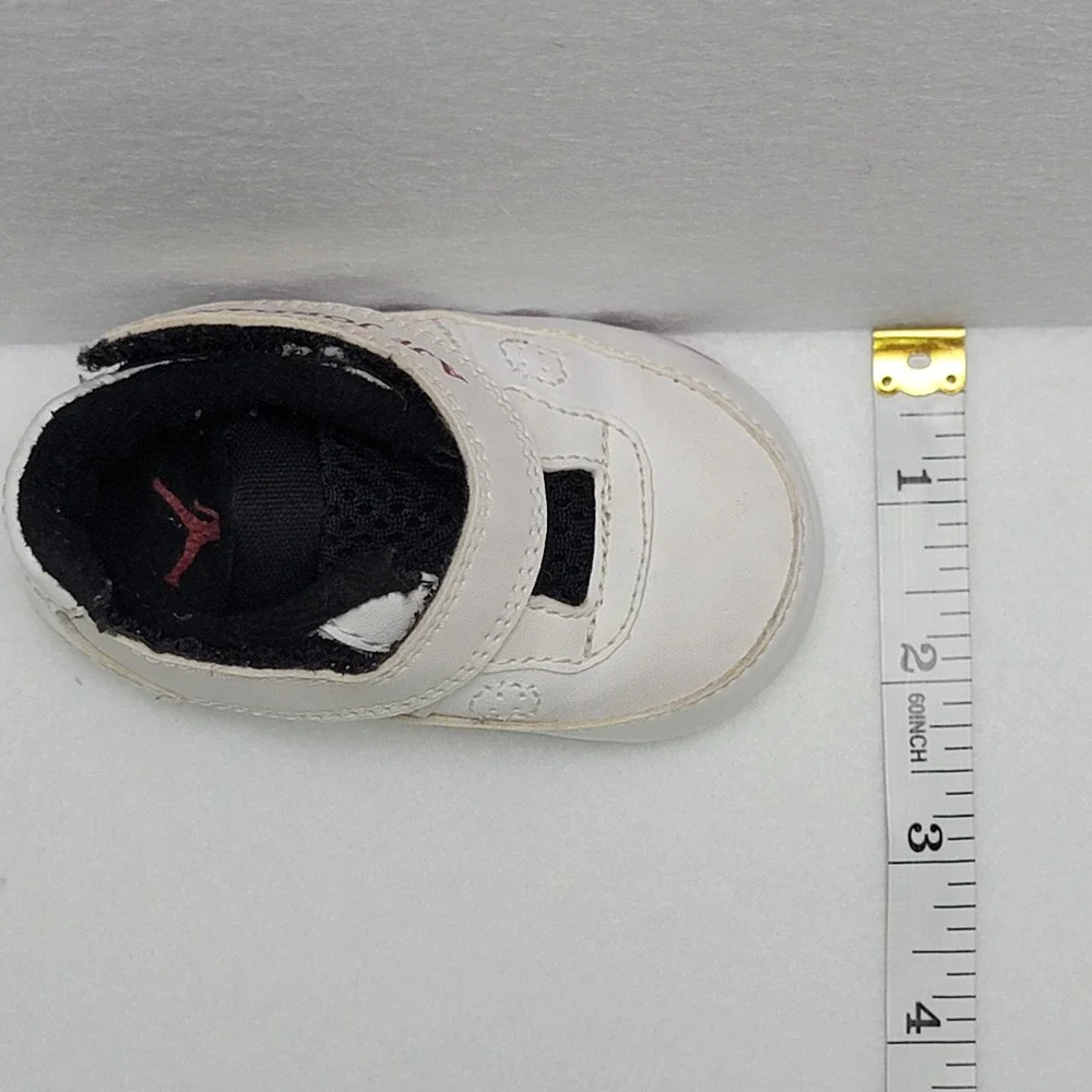 Nike Air Jordan AJF 9 size 1c infant/toddler shoes‎ white red and black 2008